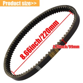 QAZAKY 2 Pcs Drive Belt Clutch Compatible with Hammerhead 80T TrailMaster Mid XRX Mud Head Go Kart 6.5HP Engine 9.110.018-9.100.018-725 30 Series Torque Converter 9110018 9100018725 Go-Karts 725