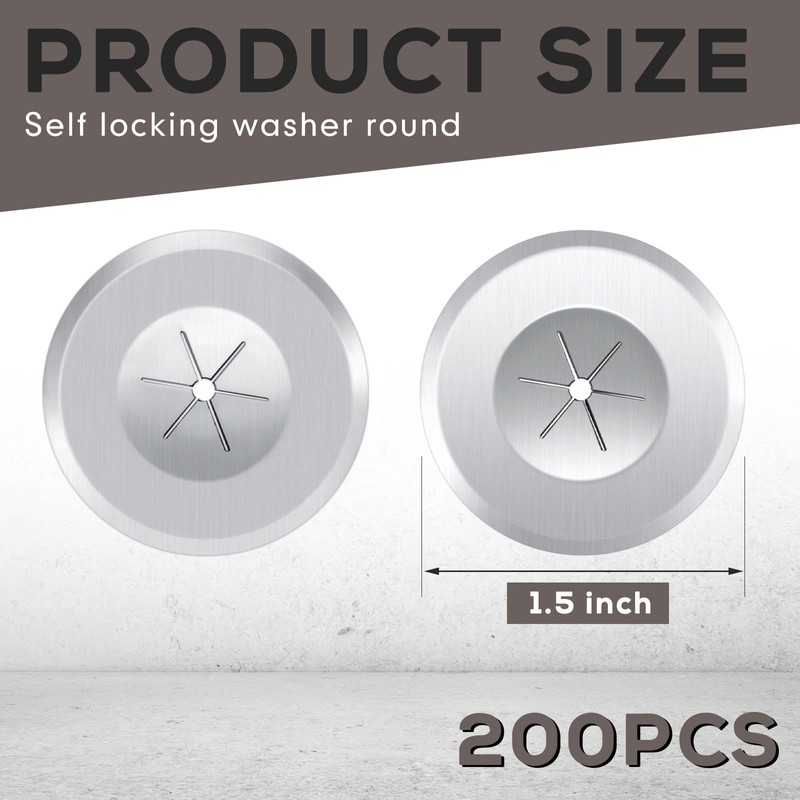 1.5 Inch Perforated Insulation Pins Self Locking Washers Flat Washer