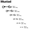 Mustad Fastach Clip/Snap Fishing Terminal Tackle in Black –Size 4