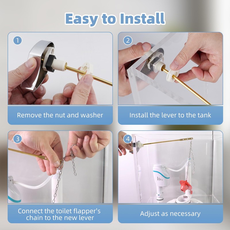 Hibbent Toilet Handle Replacement Compatible with TOTOTHU004-CP Trip Lvr for