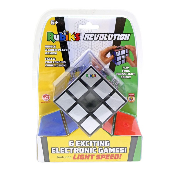 IDEAL | Rubik's Revolution Electronic Cube: Twist, Turn, Learn | Brainteaser Puzzles | Ages 8+