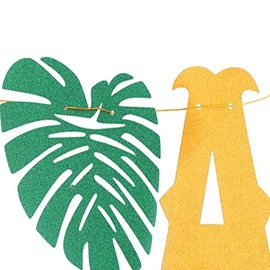 Floatdream Aloha Hawaii, Party Banner Decorations, Summer Party Decoration, for Garden, Outdoor Party, Indoor Party, Hawaiian Party & Beach Party Decoration (Gold)
