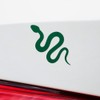 Decal Stickers of Reptile Snake Serpent Icon (Green) (Set of