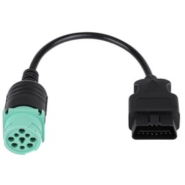 J1939 9Pin Male to OBD2 Male Cable-Heavy Duty Commercial Truck Diagnostic OBD Scanner’s Connector,Type2 Freightliner ELD GPS Tracker Connection Adapter