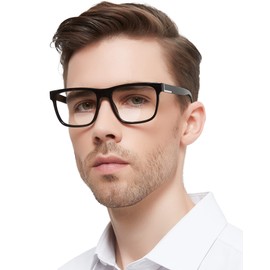 MARE AZZURO Bifocal Reading Glasses 1.75+ Men Blue Light Blocking Readers 1.0 1.25 1.5 1.75 2.0 2.25 2.5 2.75 3.0 3.5 (Black, 1.75)