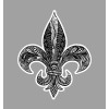 Texas Hart Designs Fleur de lis Original Art Fridge Magnet