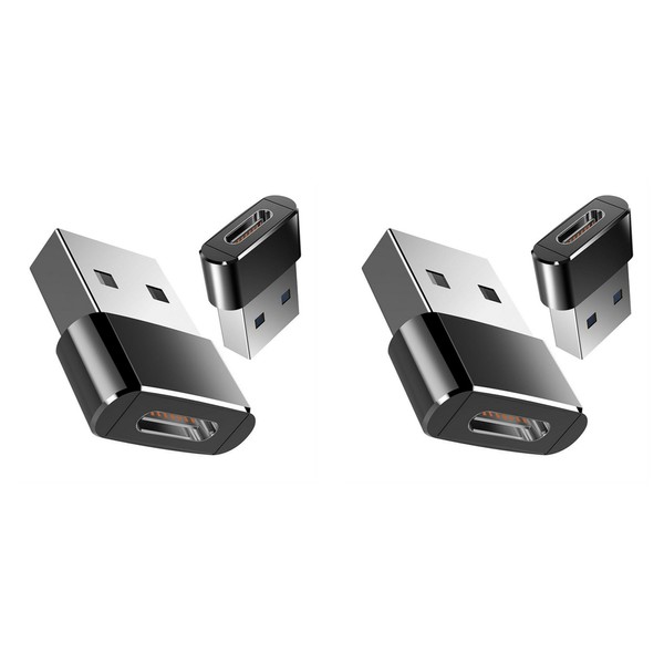 USB-C to USB-A Adapter [4-Pack] – Mini OTG Converter for