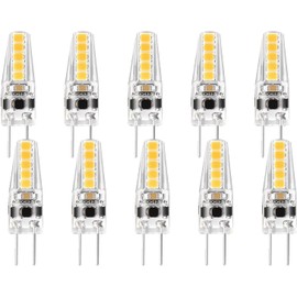 Geminilite G4 LED Bulb 12V Dimmable 2W=20W Halogen Warm White 3000K T3 JC Type Bi-Pin G4 Base, Low Heat & Enery Saving G4 Light Bulbs for RV,Ceiling Fan LED pin Socket, 10 Pack