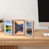 Three Photo Frame | Rustic Hinged Trifold Frame | Family