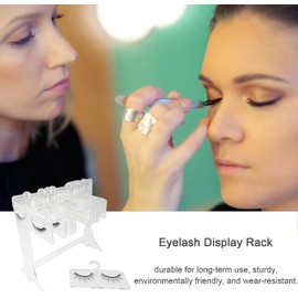 Eyelash Storage - Eyelash Holder Rack Mini Acrylic Eyelash Hanger Rack Lash Organizers and Storage, False Eyelash Display Stand Makeup Storage for Women Girls False Eyelashes 10 Hangers Makeup Holder