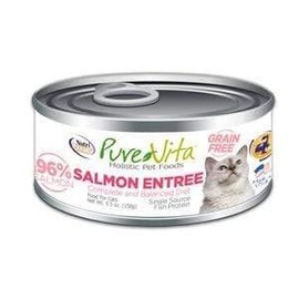 PureVita Grain Free 96% Real Salmon Entree Canned Cat Food, 5.5 oz