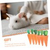 SEWOART 6pcs Chewy Straw Radish Bunny Treats for Rabbits Toys