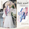 AWAYTR Silk Feeling Hair Scarf for Women Long Satin Headscarf