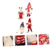 KOMBIUDA Mini Toys Xmas Decorations 4 Pack Ski Doll Decorations