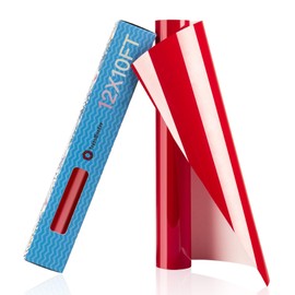 TransWonder Red Heat Transfer Vinyl 12 x 25ft Iron on Vinyl for Cricut Heat Press HTV Vinyl for T-Shirts (Matte)