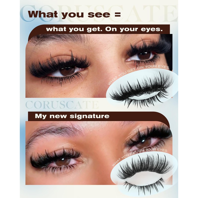 CORUSCATE Lash Clusters Spikes with Bottom Lashes 120D Eyelash Clusters