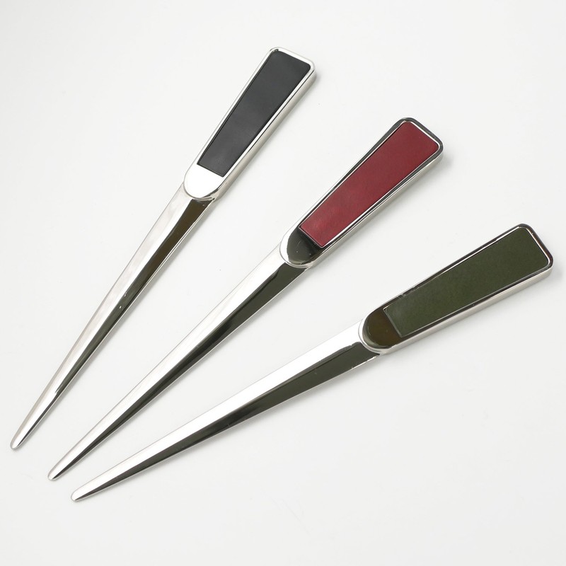 Slip-on Letter Opener Green Rio Leather M81394