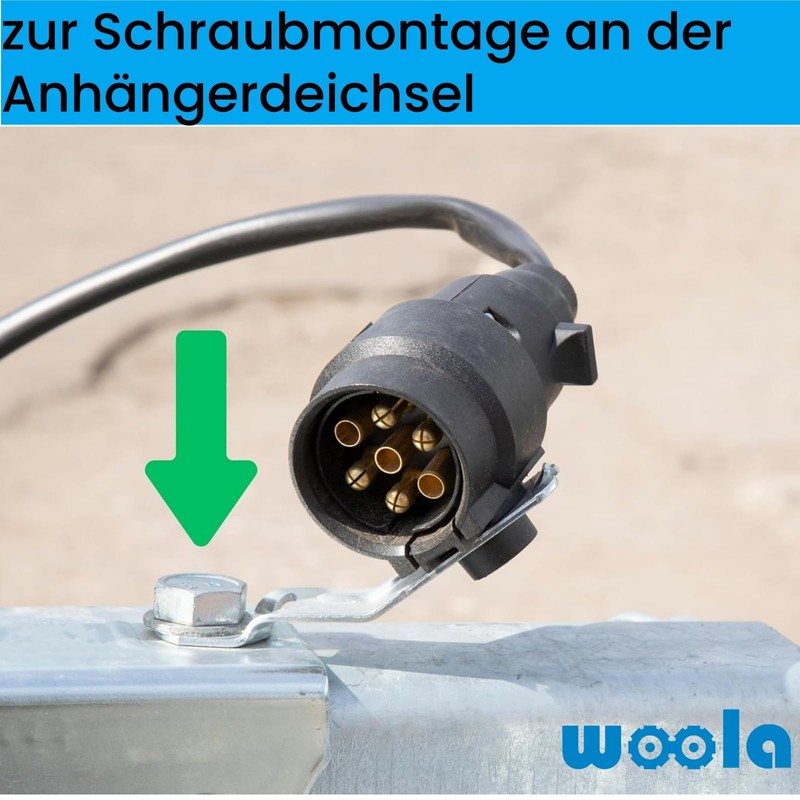 Woola Trailer Plug Holder, 1 Piece Attachment Black Plug Holder