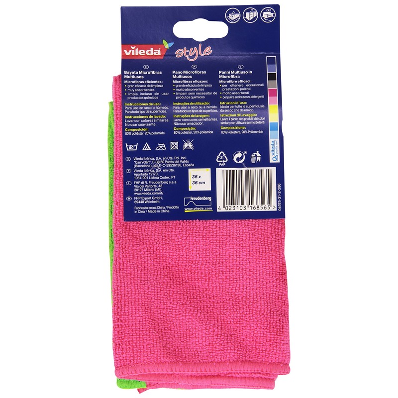 Vileda Microfibre Colors All-purpose Cloth 139913 2