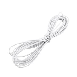 Elastic Cord 4 mm x 10 m, White, Bungee Rope for Tents, Handbags, Luggage, Beach Umbrellas, DIY Crafts, Latex Thread Core, Pack of 1