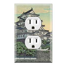 Graphics Wallplates - Kawase Hasui Himeji Castle Japan - Duplex Outlet Wall Plate Cover