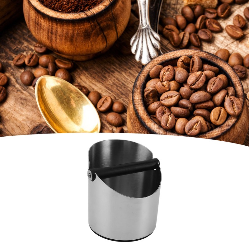 Coffee Knock Box Round Stainless Steel Coffee Machine Knock Box