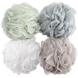 Beautyinside BTYMS Bath Sponge Shower Loofahs 60g Mesh Pouf Bath Scrunchies Body Wash Puff Shower Puff - Pack of 4