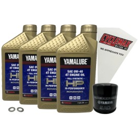 Cyclemax FS Yamalube 0W40 Oil Change Kit 2007-2009 Yamaha Apex MTX SE Snowmobile