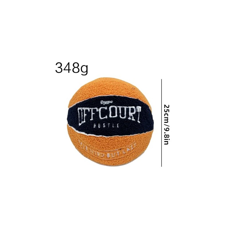 9.8inch Basketball Plush Offcourt Basketball Pillow Soft Plush Basketball Sports