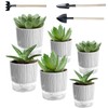 WCHOSOZH 6Pcs Self Watering Pots for Indoor Plants, 4.3+5.5 Inch