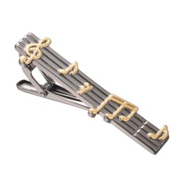 RunootPR Musical Instrument Tie Clip, Fun, Men's Tie Clip, Stylish, Luxury, Brass Material, Men's Gift, Brass, No Gemstone
