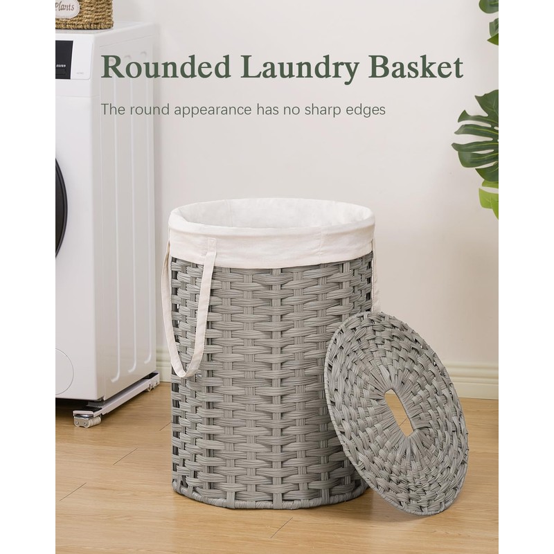SETVSON Laundry Hamper with Lid Laundry Basket with Lid 19.0