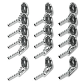 Top Guide Rod Guide, Stainless Steel Fishing Rod, Tip (0.2 - 0.04 inches (5 - 0.9 mm), 0.2 - 0.05 inches (5 - 1.2 mm), Set of 15
