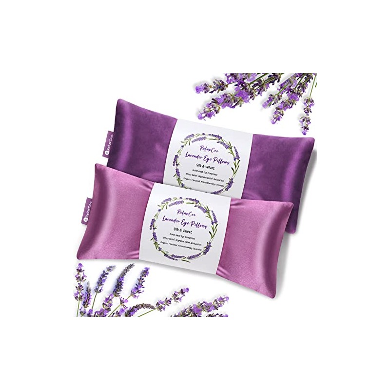 RelaxCoo Lavender Eye Pillow - Weighted Moist Heat Compress