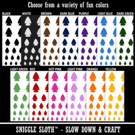 Native American Arrowhead Obsidian Stone Indian Temporary Tattoo Water Resistant Fake Body Art Set Collection - Red (One Sheet)