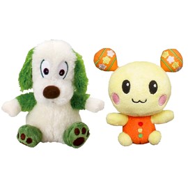 Peek-a-Boo! Palm Size Plush Toy, Set of 2, Wan Wan Wutan, Approx. 4.3 - 5.1 inches (11 - 13 cm)