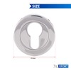 XFORT® 2 Pack Euro Escutcheons Polished Chrome, Escutcheon Keyhole Cover,