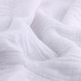 300 cm x 130 cm Fabrics Fabric Made of Cotton and Linen, Thin Linen Fabric, Fabric Sold by the Metre, Fabric for Sewing, Decorative Fabric for DIY Crafts, Clothing Decoration, Table Decoration, White