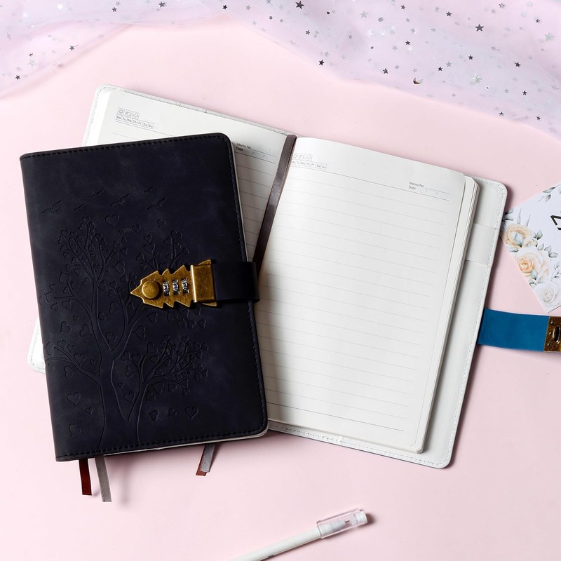 Heart Shaped Tree Diary with Lock - 244 Pages, A5