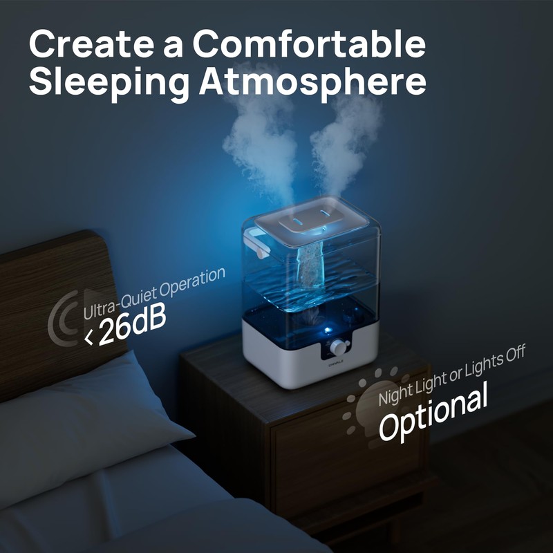 CHIVALZ 6L Humidifiers for Bedroom Large Room Home, Cool Mist