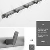 45cm Row Hook Wall Mount Aluminium Alloy Coat Towel Hook