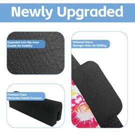 SPRING SEAON Crutch Pads and Hand Grips Set - Soft Underarm Cushion Pads and Handle Covers for Crutches, Breathable & Washable Padding for Adult & Youth Crutches-Comfortable Armpit Support,Pain Relief