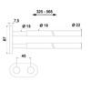 SO-TECH® 2-Arm Towel Rail Extendible from 325-565 mm Bar Diameter