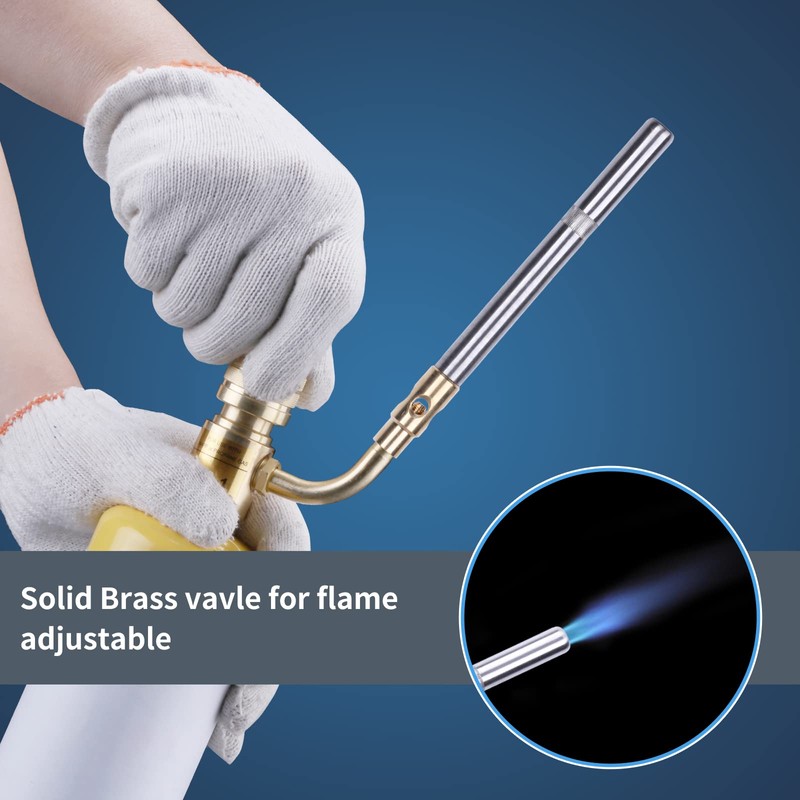TAUSOM Propane Mapp Gas Torch Head 360° Rotatable Nozzle, Plumbing