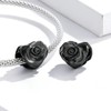 BABAMIA Black Rose Charm Heart Charm for Bracelets | Infinity