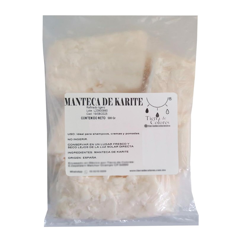 Manteca De Karite 100% Pura 500g grado Cosmetico y refinado