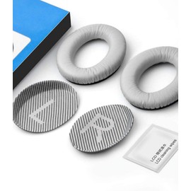 YQ Replacement Ear Pads Earpads for Bose QuietComfort QC 2 15 25 35 Ear Cushion for QC2 QC15 QC25 QC35 SoundLink SoundTrue Around-Ear II AE2 (Silver)