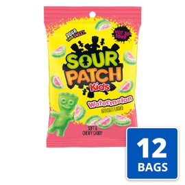 SOUR PATCH KIDS Watermelon Soft & Chewy Candy, Bulk Candy, 12 - 8 oz Bags