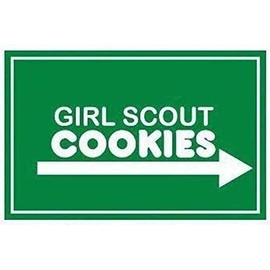 The Sign Studio- 2’ x 6’ – Banners – Girl Scout Cookies- “Girl Scout Cookies (With Arrow)”