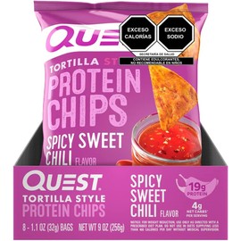 Quest Nutrition Chips de Proteína - Sabor Salsa Roja, Caja con 8